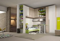 San Martino Mobili Cameretta Cameretta a ponte 15 letti a terra in offerta- Camerette