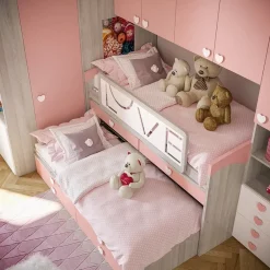 Giessegi Cameretta Cameretta a ponte con cabina-spogliatoio di scontata del 40% con letto a castello scorrevole a prezzo scontato- Camerette