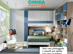 Cameretta Cameretta a ponte-angolare mod.omnia-s in promo sconto del 40% con un ribasso imbattibile Camerette