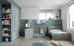 New CAMERETTA Cameretta con letto ad 1 piazza e 1/2 di scontata del 40% a PREZZI OUTLET Camerette