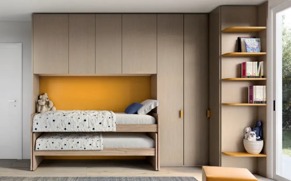 New Cameretta Cameretta con letto play pratico letti a terra in Offerta Outlet Camerette