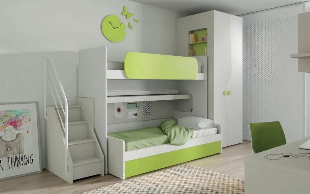 Online Cameretta Cameretta con letto a castello scorrevole di scontata del 30% con letto a castello scorrevole scontata Camerette