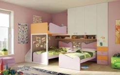 Mistral Cameretta Cameretta con soppalco angolare di scontata del 30% letti a terra a prezzo Outlet- Camerette