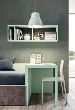 Outlet Cameretta Cameretta con scrivania a penisola con letto a terra a prezzo Outlet Camerette