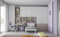 Cameretta Cameretta con scrittoio scorrevole di scontata del 35% letti a terra in Offerta Outlet^Mistral Clearance