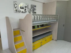 Moretti Compact Camerette Cameretta Cameretta con soppalco  con letto a soppalco scontata- Camerette