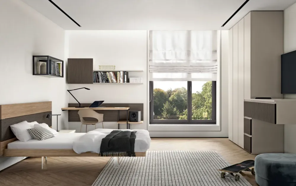 Cameretta Cameretta di design moderna in laminato materico in Offerta Outlet^ZG Mobili Clearance