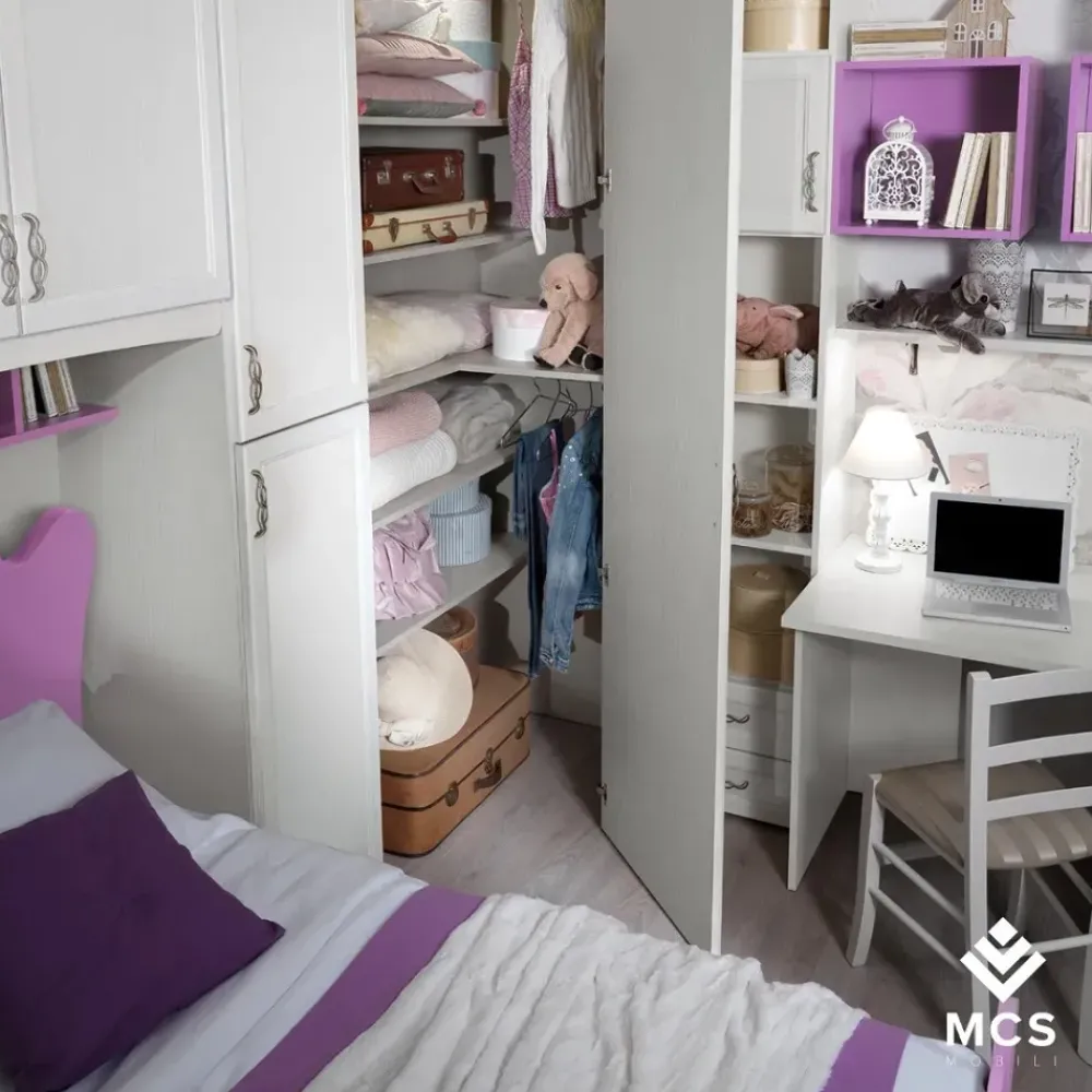 Cameretta Cameretta mod. bernasette con cabina-spogliatoio in promo sconto del 40% con un ribasso imbattibile^Gruppo Silwood Sale