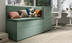 Discount Cameretta Cameretta moderna con armadio a ponte letti a terra scontata Camerette