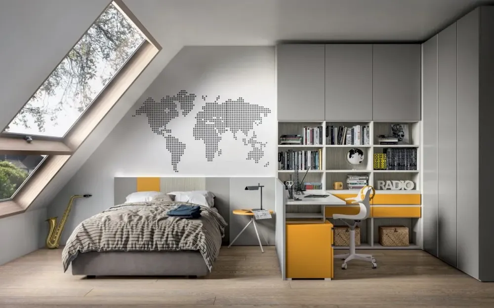 Clearance CAMERETTA Cameretta moderna con scrittoio a PREZZI OUTLET Camerette