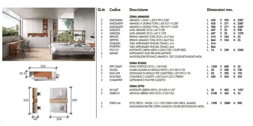 ZG Mobili Cameretta Cameretta moderna ricca di accessori con uno sconto imbattibile- Camerette