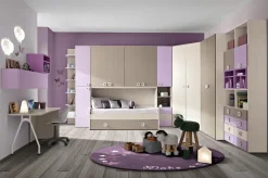 Sale Cameretta Cameretta mod.gloria con cabina-angolare in laminato opaco a prezzo scontato Camerette