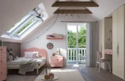 Clearance CAMERETTA Cameretta mod.rosy con letto ad 1 piazza e 1/2 a PREZZI OUTLET Camerette