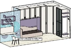 Moretti Compact Camerette Cameretta Cameretta moretti   senza letto scontata- Camerette