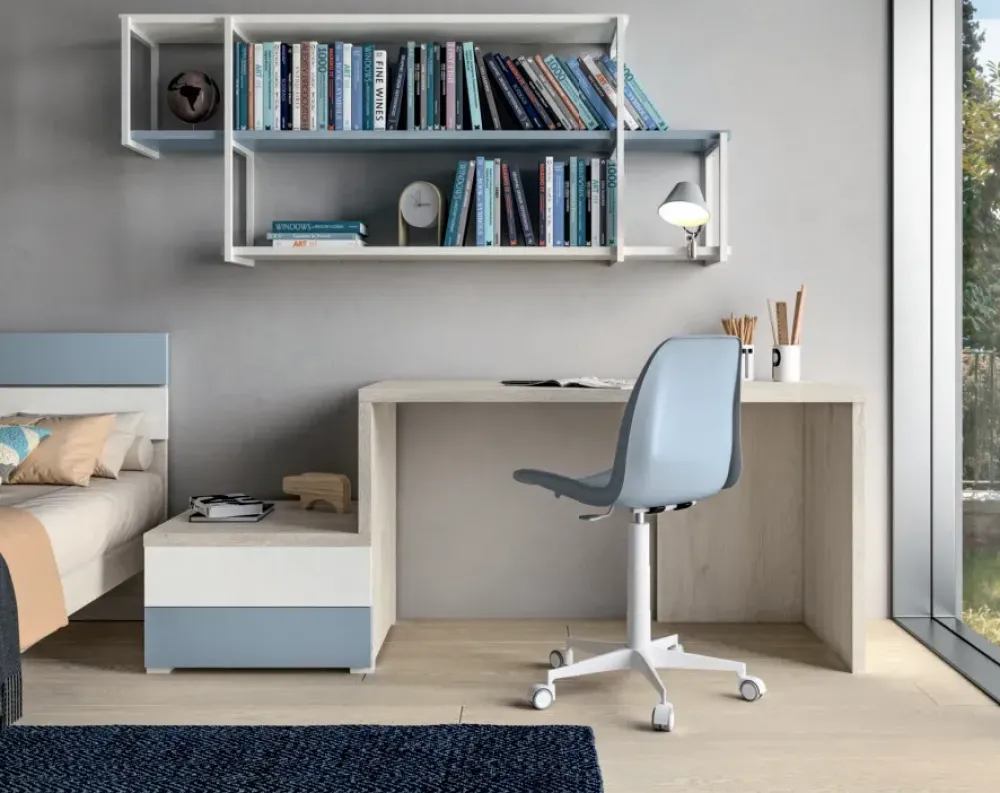 ZG Mobili Cameretta Cameretta per bambini moderna letti a terra scontata- Camerette