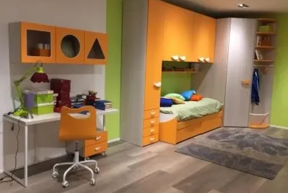 Discount Cameretta Cameretta play di in laminato materico a prezzo scontato Camerette