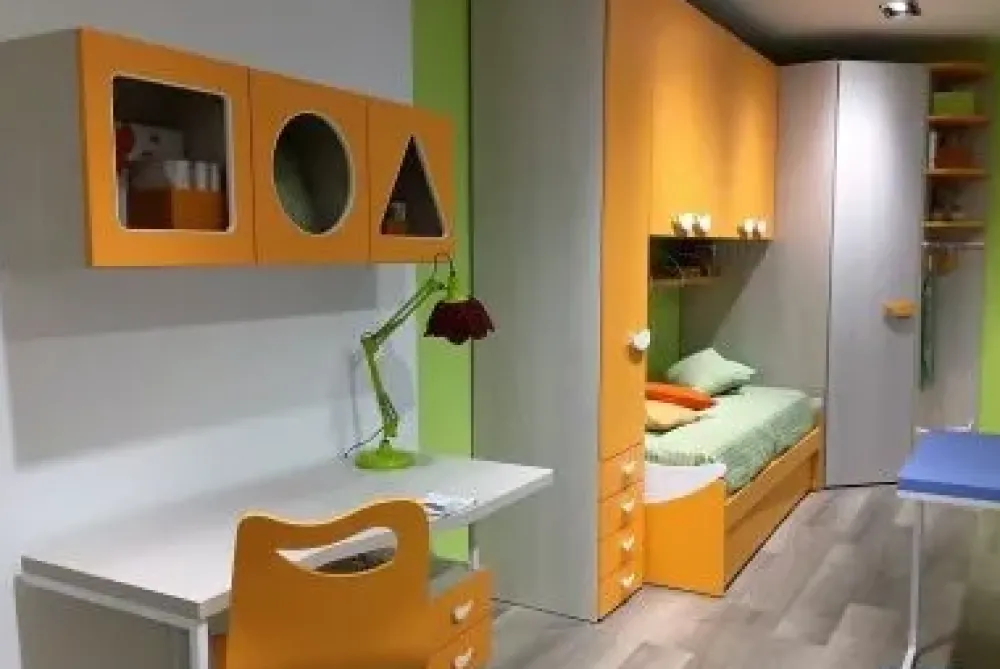 Discount Cameretta Cameretta play di in laminato materico a prezzo scontato Camerette