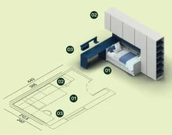 Mistral Cameretta Cameretta ponte 31 con letto a ponte a prezzo Outlet- Camerette