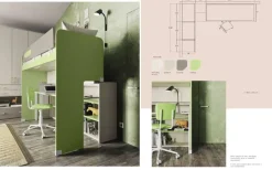 Cameretta Cameretta soppalco 8 con letto a soppalco a prezzo Outlet^San Martino Mobili Outlet