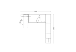 Cameretta in OFFERTA OUTLET. Ante in vetro, design moderno.^Clever Discount