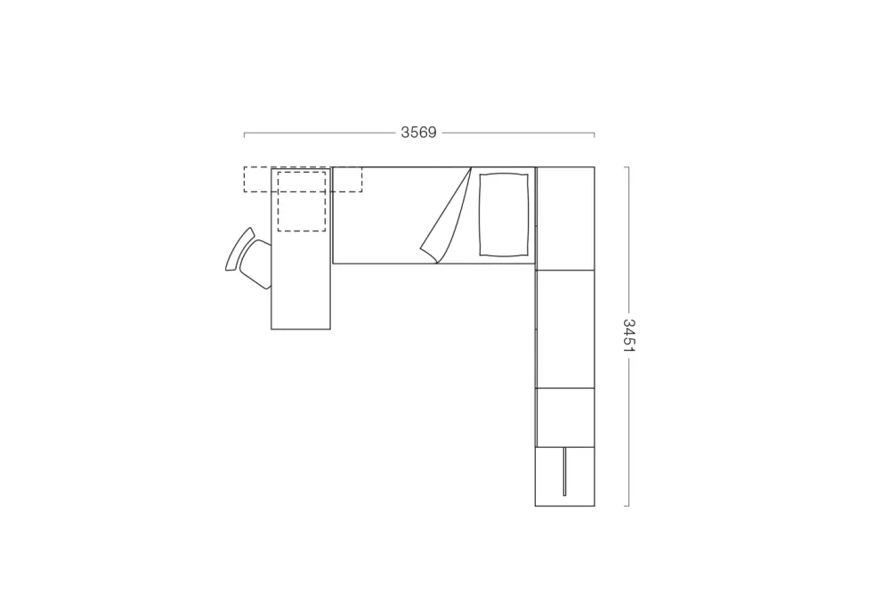 Cameretta in OFFERTA OUTLET. Ante in vetro, design moderno.^Clever Discount