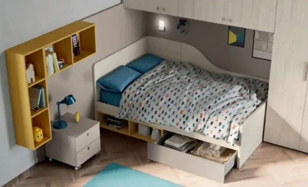 Mistral Cameretta Comp.32 con letto a terra in offerta- Camerette