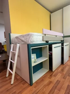 Moretti Compact Camerette Cameretta Compact  con letto a soppalco scontata- Camerette