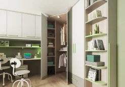 San Martino Mobili Cameretta Composizione 23 in legno a prezzo Outlet- Camerette