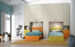 Cameretta Composizione 20 in laccato opaco a prezzo Outlet^San Martino Mobili Clearance