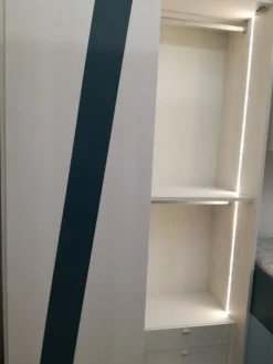 Cameretta Compos.pavone - cielo Moretti compact letti a terra a prezzo Outlet Camerette