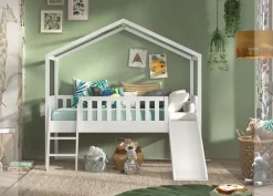 Cameretta Dallas housebed in laccato opaco a prezzo scontato^Artigianale Sale