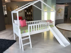 Cameretta Dallas housebed in laccato opaco a prezzo scontato^Artigianale Sale