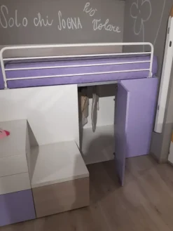 Dielle Cameretta box 6 con letto a soppalco in offerta- Camerette