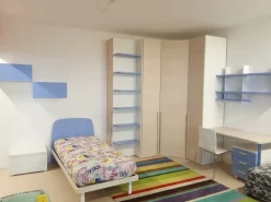 ZG Mobili CAMERETTA Fantasy bianco cocco e rovere a PREZZI OUTLET- Camerette