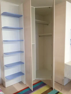 ZG Mobili CAMERETTA Fantasy bianco cocco e rovere a PREZZI OUTLET- Camerette