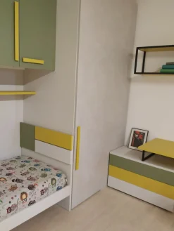 Cameretta Fantasy kavir e verde in laminato opaco a prezzo scontato^ZG Mobili