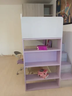 Cameretta Fantasy rosa  con letto a castello scontata^ZG Mobili Clearance