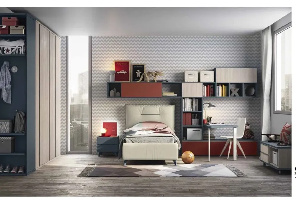 Colombini Casa Cameretta Golf c204 con letto a terra in offerta- Camerette