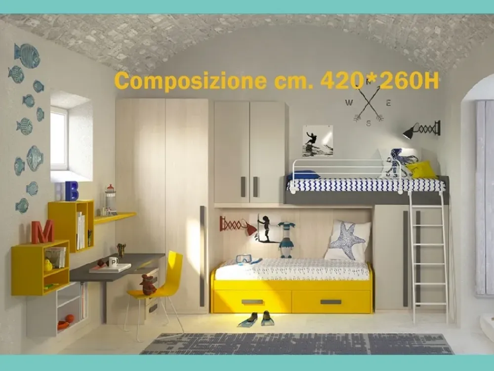 Cameretta Ima con letto a terra in offerta^Imamobili Sale