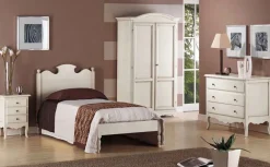 Md work Cameretta in laccato opaco Cameretta singola completa fine produzione scontata a PREZZI OUTLET- Camerette