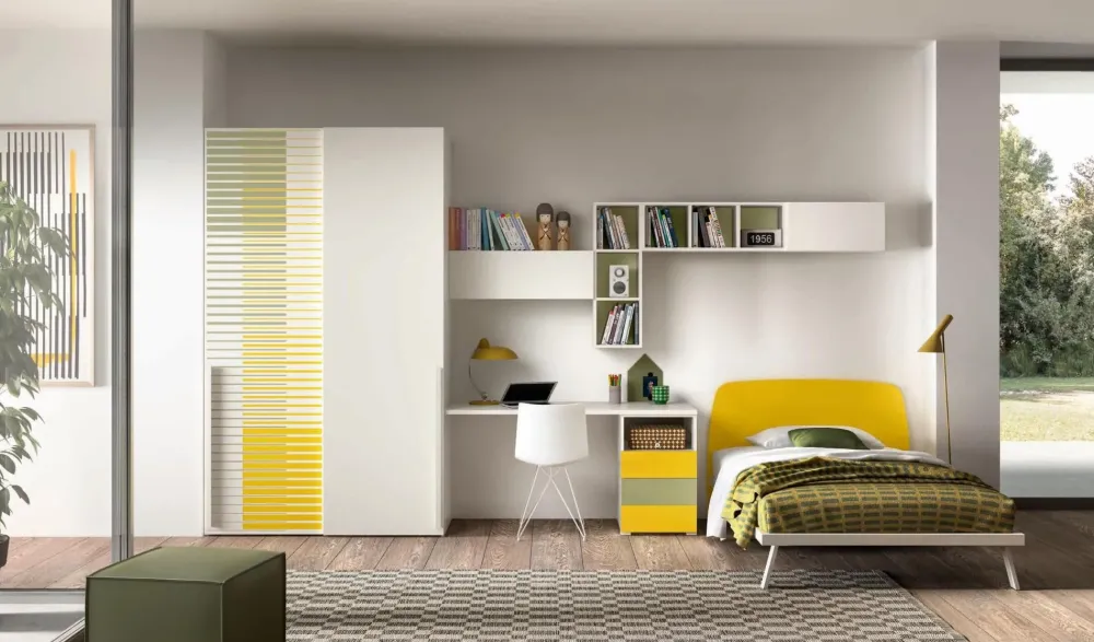 ZG Mobili Cameretta in laccato opaco?127 scontata a PREZZI OUTLET- Camerette