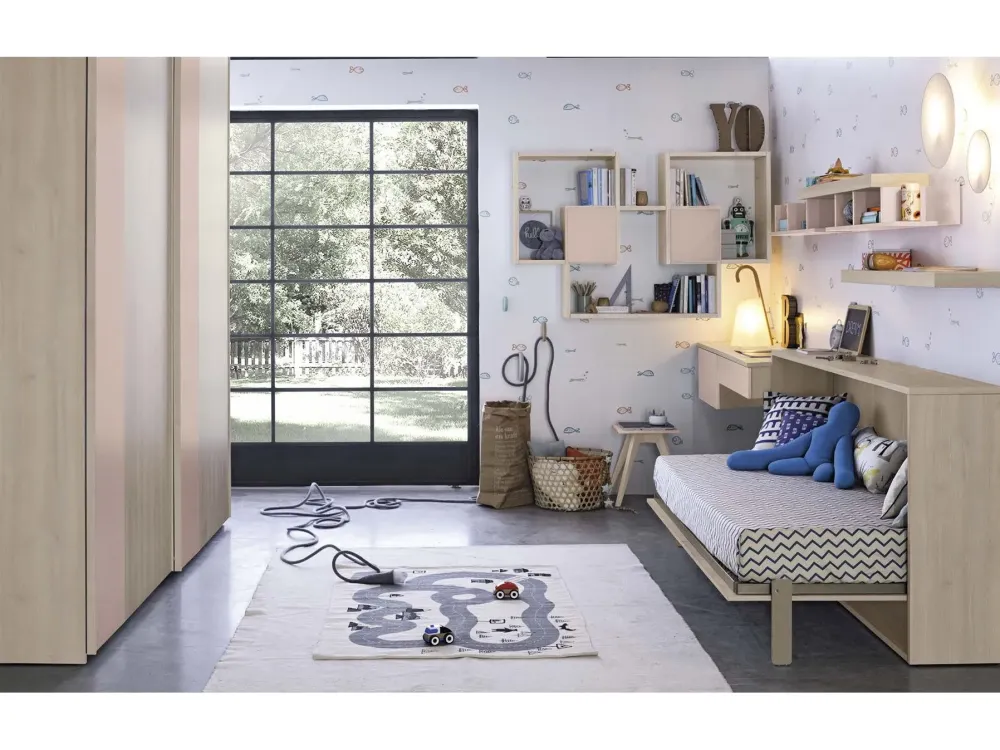 Cameretta in laminato materico C129 scontata a PREZZI OUTLET Camerette