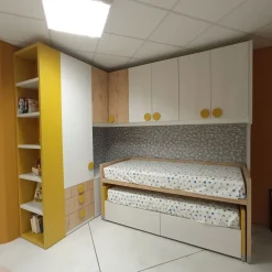 Doimo CityLine Cameretta in laminato materico Qik+archimete scontata a PREZZI OUTLET- Camerette