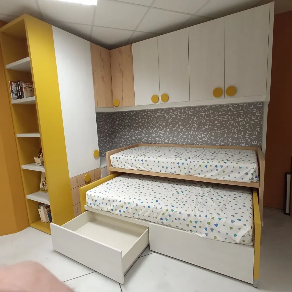 Doimo CityLine Cameretta in laminato materico Qik+archimete scontata a PREZZI OUTLET- Camerette