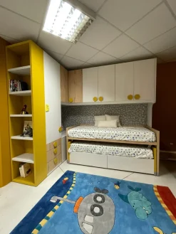 Doimo CityLine Cameretta in laminato materico Qik+archimete scontata a PREZZI OUTLET- Camerette