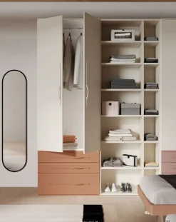 Sale Cameretta in laminato materico Cameretta con armadio e spazio giorno scontata a PREZZI OUTLET Camerette