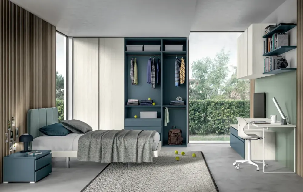 Cameretta in laminato materico Cameretta raffinata e moderna scontata a PREZZI OUTLET Camerette