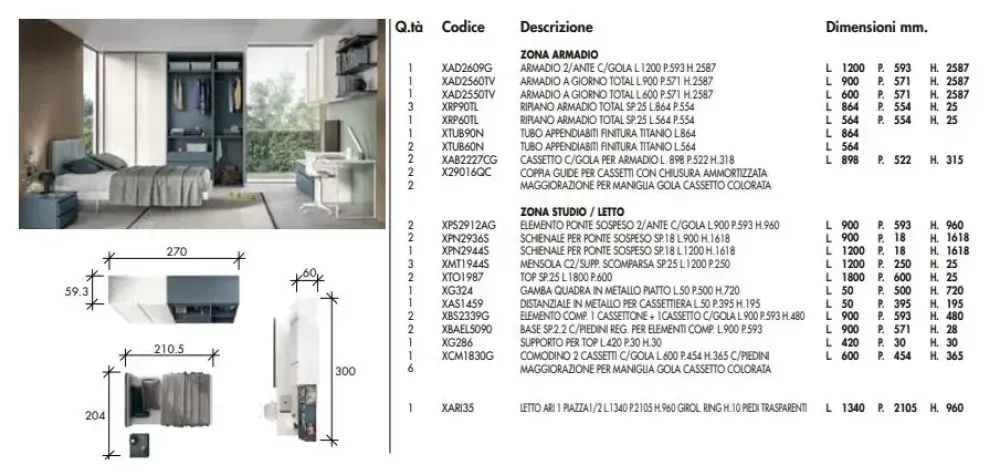 Cameretta in laminato materico Cameretta raffinata e moderna scontata a PREZZI OUTLET Camerette