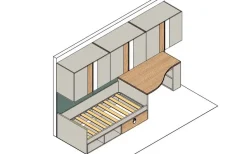Mistral Cameretta in laminato opaco Cameretta ponte scontata a PREZZI OUTLET- Camerette
