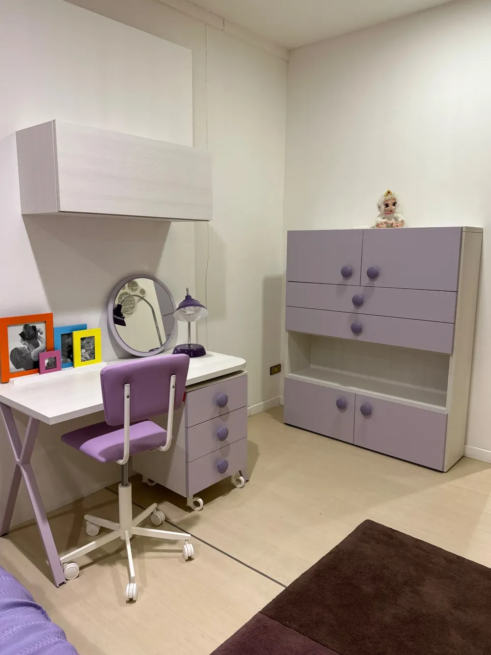 Cameretta in laminato opaco Olmo e bucaneve scontata a PREZZI OUTLET^Battistella Best